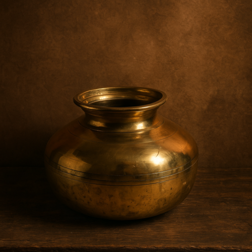 Vintage bronze beautiful pot - Image 2