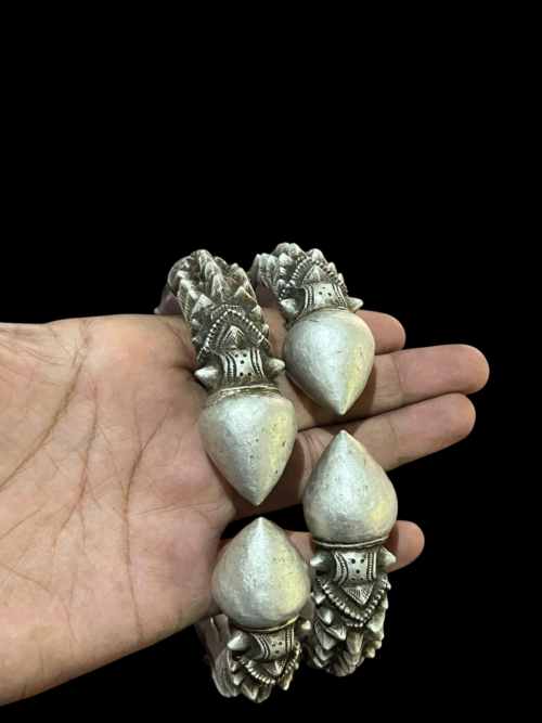 100+ Year Old Tribal Silver Anklets (Per Kade) – 290g Heirloom Pair - Image 5