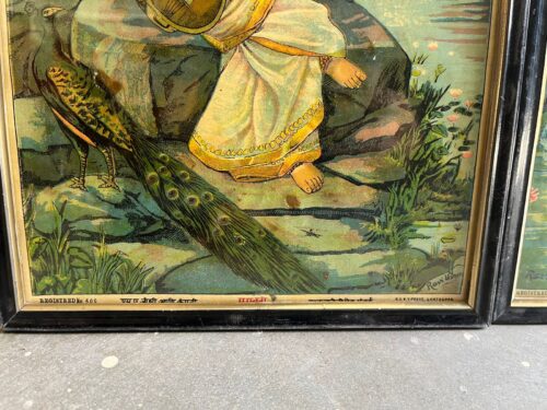 Vintage raja ravi verma ma Laxmi and ma sarswati original oleograph both - Image 5