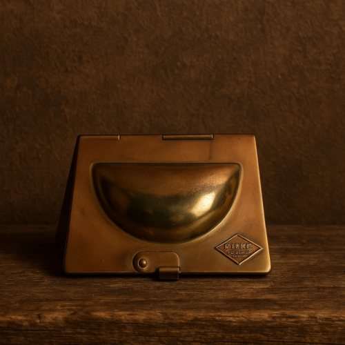 Antique Brass Gujiya/Moon-Shaped Sweet Mould – Hinged Traditional Kitchen Tool