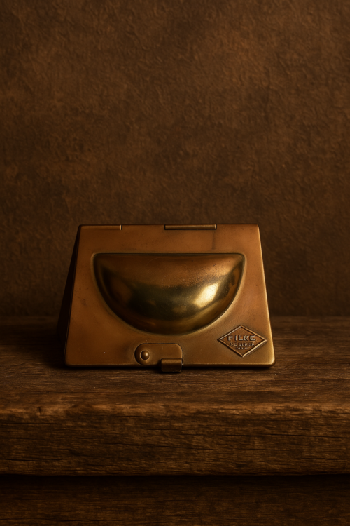 Antique Brass Gujiya/Moon-Shaped Sweet Mould – Hinged Traditional Kitchen Tool