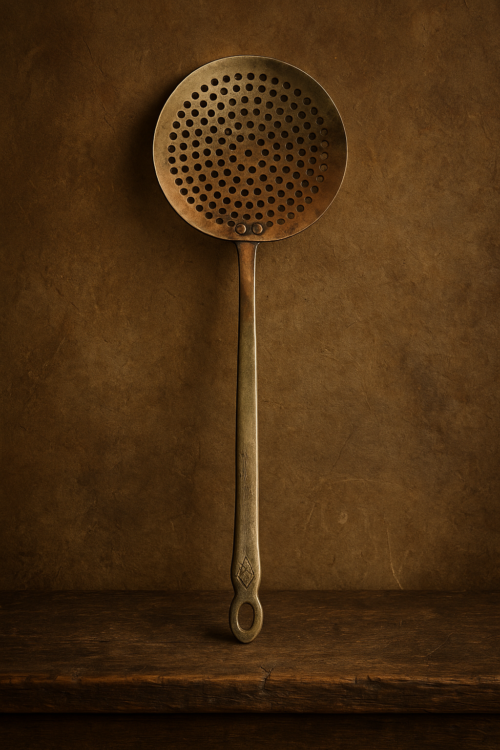Vintage brass jaali ladle