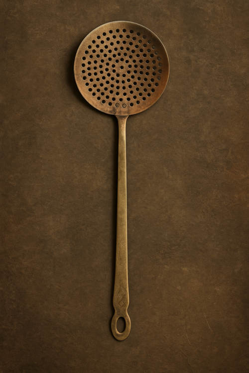 Vintage brass jaali ladle - Image 2