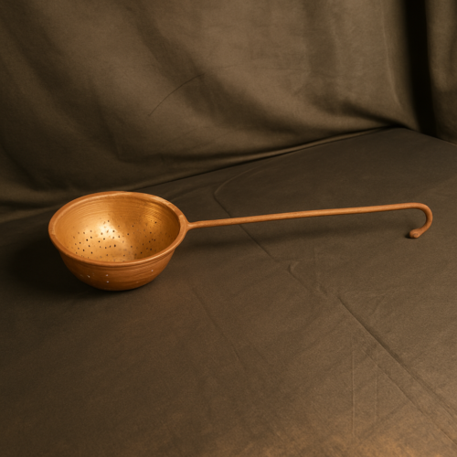 Vintage brass large size tea strainer - Image 2