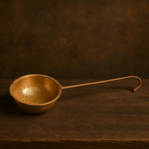 Vintage brass large size tea strainer