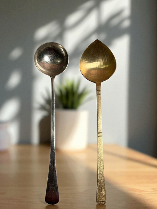 🥄 Vintage Brass Ladle Set (2 pcs) - Image 2