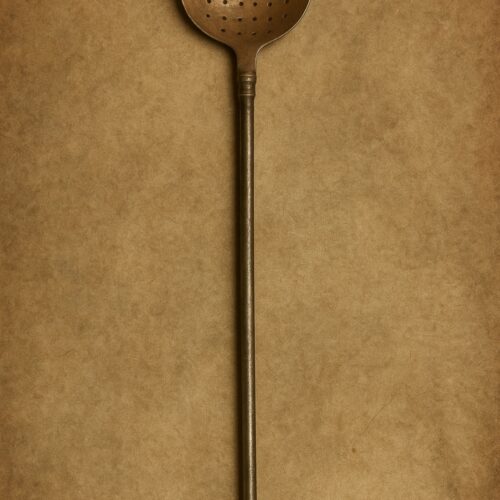 Vintage brass white polished jaali ladle