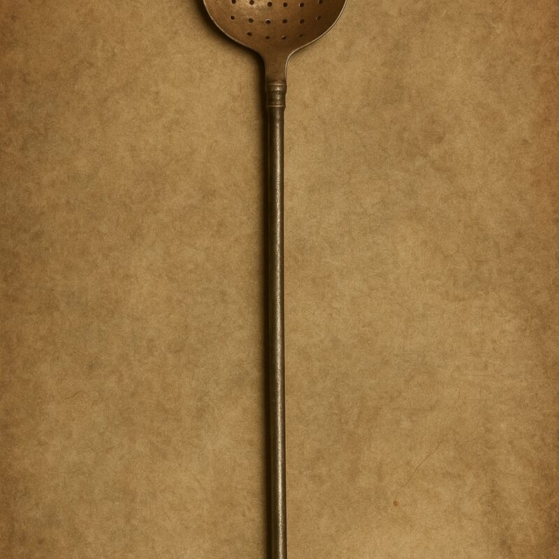 Vintage Brass White Polished Jaali Ladle