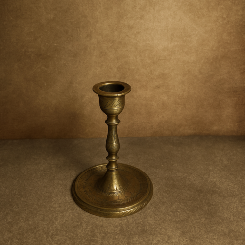 Vintage Handcrafted Brass Candle Stand – Single Piece - Image 4