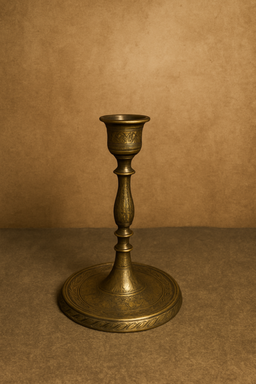 Vintage Handcrafted Brass Candle Stand – Single Piece - Image 2