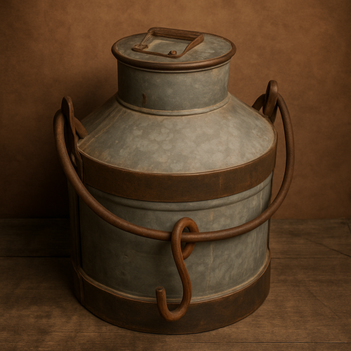 Vintage Iron Milk Can – Rustic Farmhouse Charm - Image 6