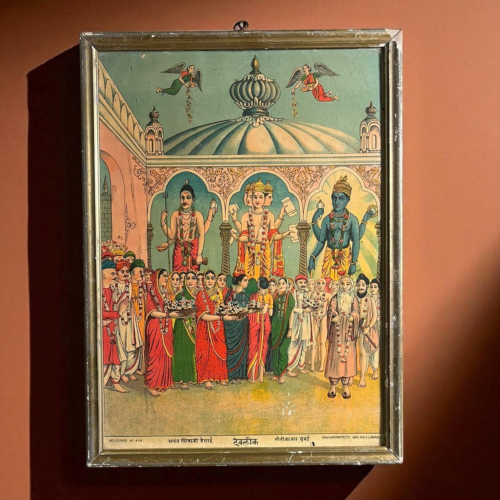 Rare Vintage Ravi Varma Press Oleograph – Devalok