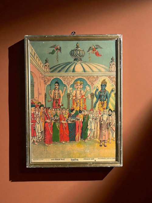 Rare Vintage Ravi Varma Press Oleograph – Devalok