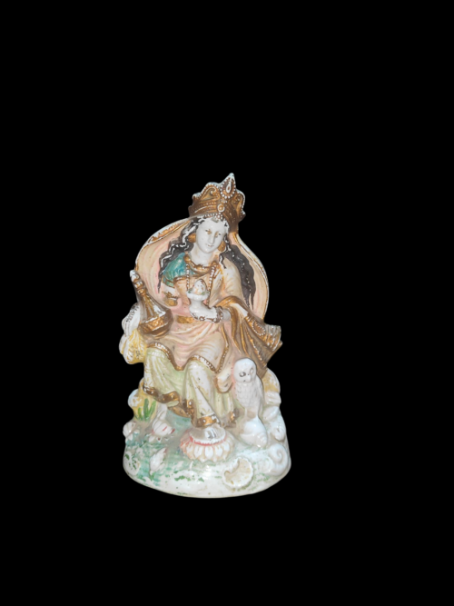 Porcelain Lakshmi Idol – Ravi Varma Inspired (Vintage Collectible) - Image 2