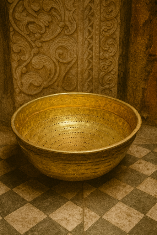 Vintage brass chalni - Image 3