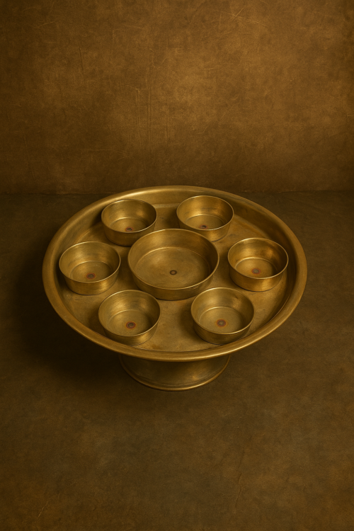 Antique Brass Churi Supari Thalikya Set – Traditional Sauf Khata Daani from Rajasthan - Image 4