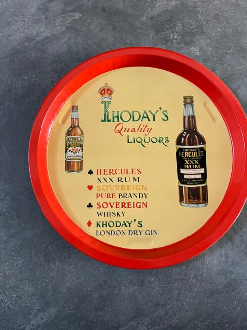 Vintage Khoday’s Lithograph Advertising Round Tray (80+ Years Old - Image 3