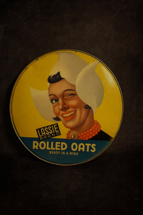 Vintage Lithograph Advertising – Lassie Brand Rolled Oats (Ready in a Wink)