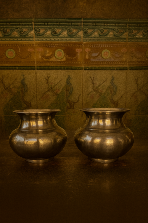 Vintage brass  2 pcs pot set - Image 2