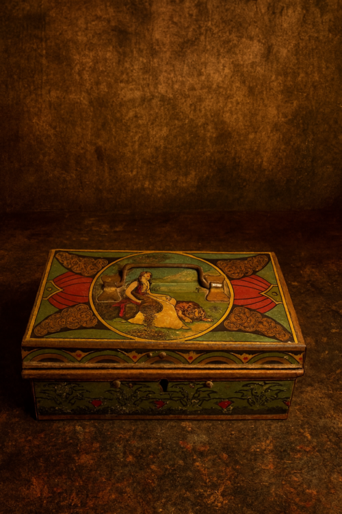 Vintage Tin Lithograph Print Money Box for Children - Image 4