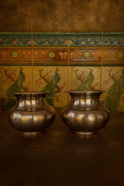 Vintage brass  2 pcs pot set - Image 3