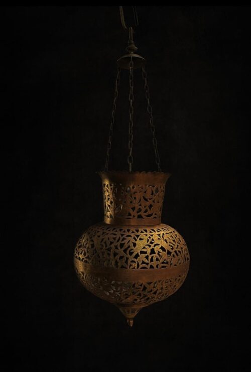 🕯 Antique Brass Hanging Haandi – Hand Jali Cutting Work - Image 2