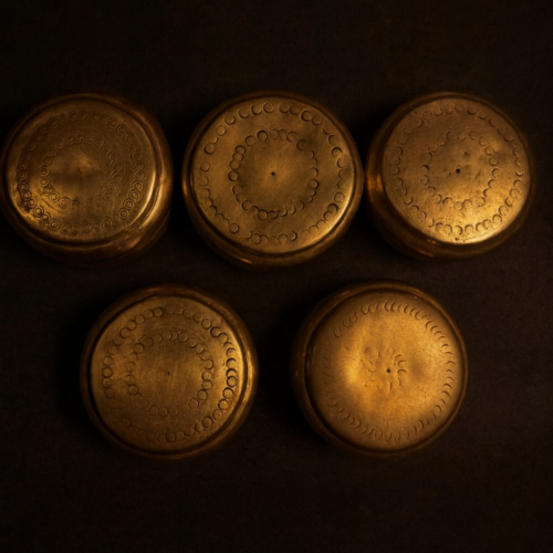Antique Hand-Carved Brass Box Set – Perfect Diwali Gift (Set of 5)