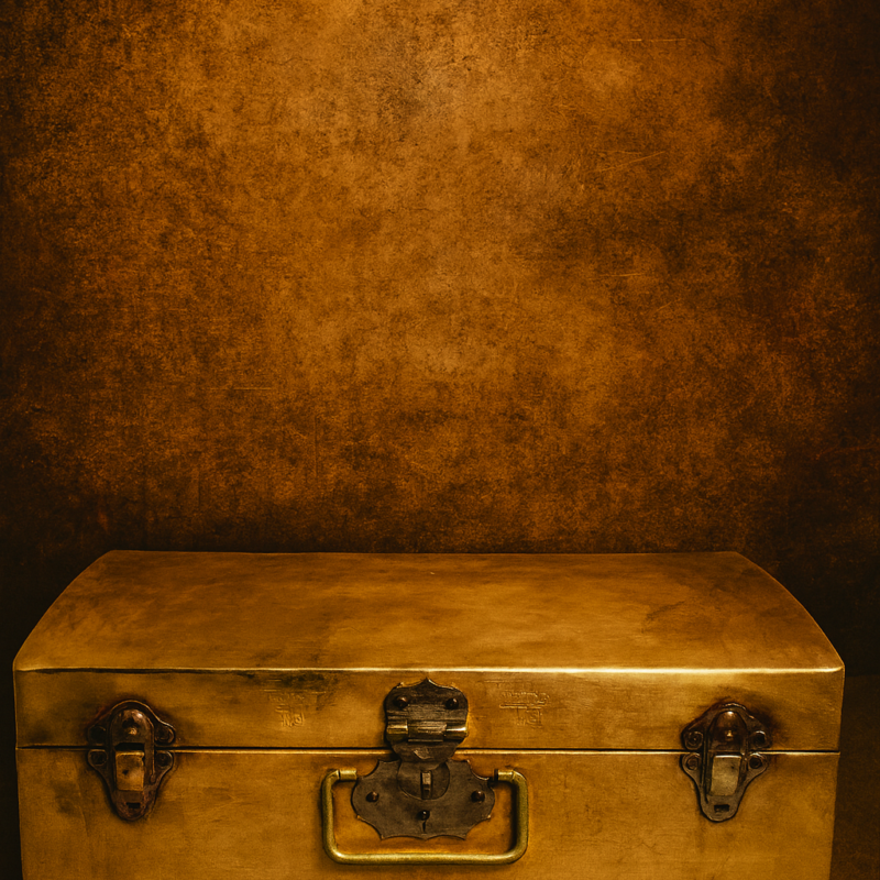 Antique Solid Brass Royal Document Trunk – Udaipur Gharana, Rajasthan (125+ Years Old)