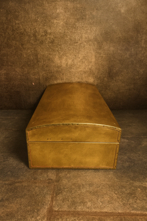Antique Solid Brass Royal Document Trunk – Udaipur Gharana, Rajasthan (125+ Years Old) - Image 3