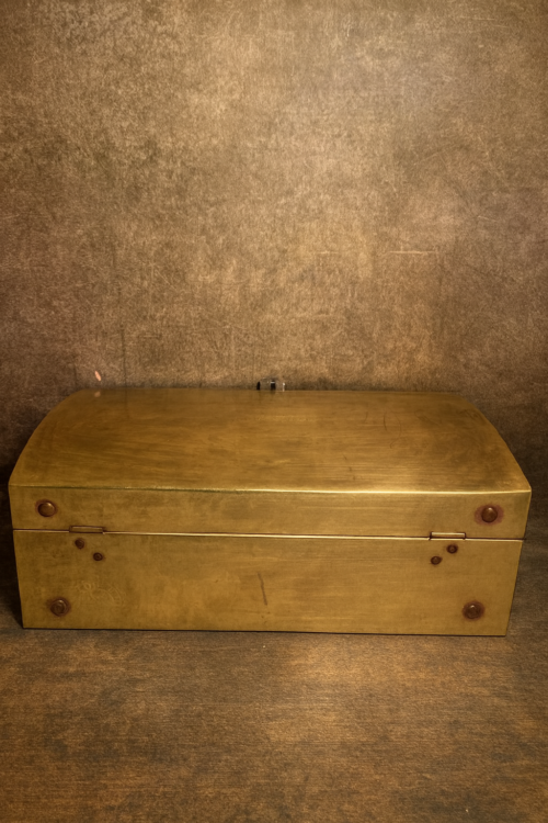 Antique Solid Brass Royal Document Trunk – Udaipur Gharana, Rajasthan (125+ Years Old) - Image 2