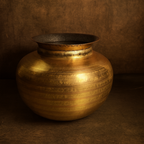 Vintage brass beautiful pot