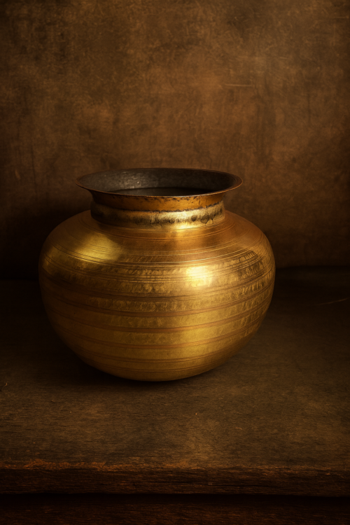 Vintage brass beautiful pot