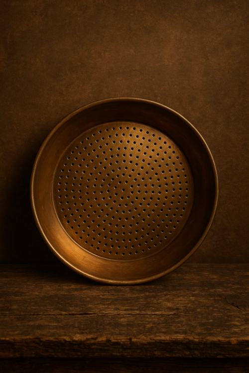 Antique brass unused solid chalni
