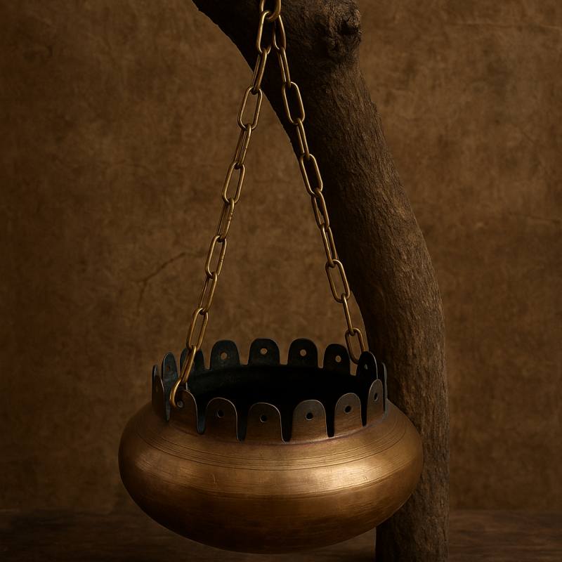 Vintage Brass Hanging Baskets ( Fruits And Vegetables)