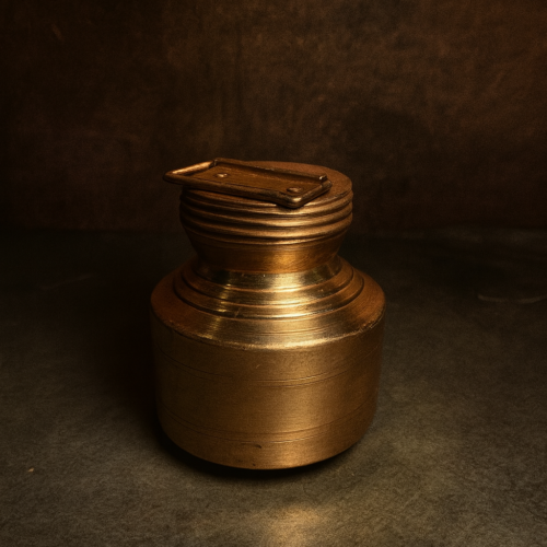 Vintage Brass Holy Water Pot (With Lid)