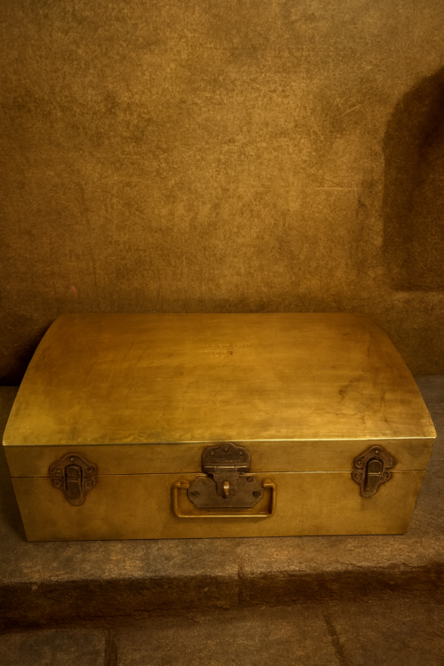Antique Solid Brass Royal Document Trunk – Udaipur Gharana, Rajasthan (125+ Years Old) - Image 4