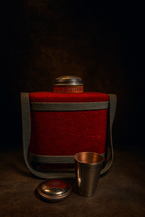 Vintage Wool-Wrapped Tribal Flask (Early 20th Century) - Image 2