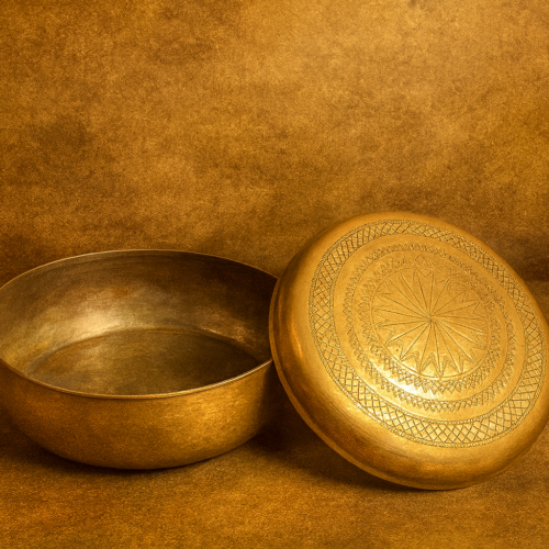 Antique Hand-Engraved Brass Box (Very Old)