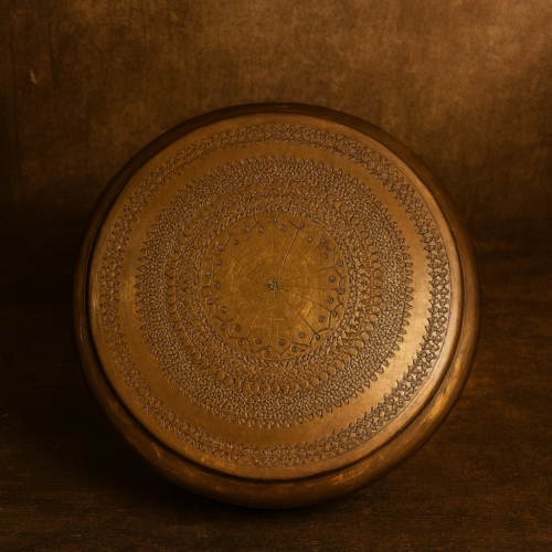 Antique very old beautiful hand carving brass  box