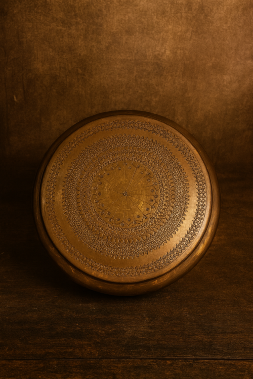 Antique very old beautiful hand carving brass  box