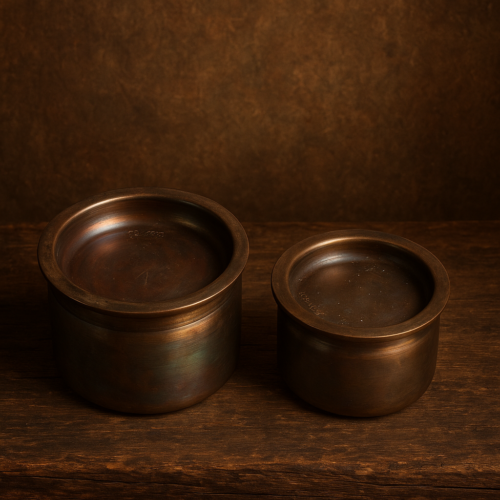 Vintage brass ghee and oil can for kitchen uses