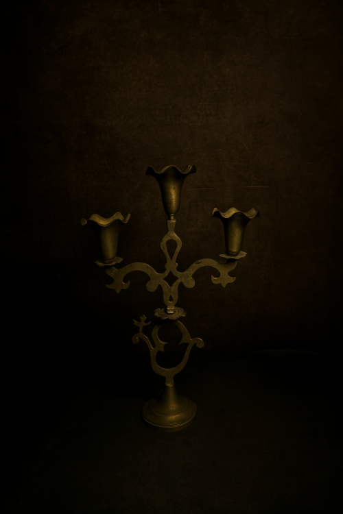 Antique Brass Candle Stand – 130+ Years Old Heritage Piece