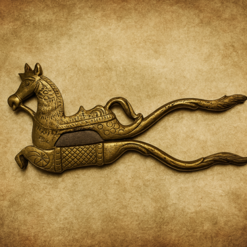 🟤 Antique Brass Horse Design Nut Cutter (Supari Cutter) – Handcrafted Vintage Collectible