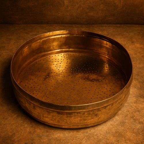 Vintage brass solid weight chalni ( grainer)