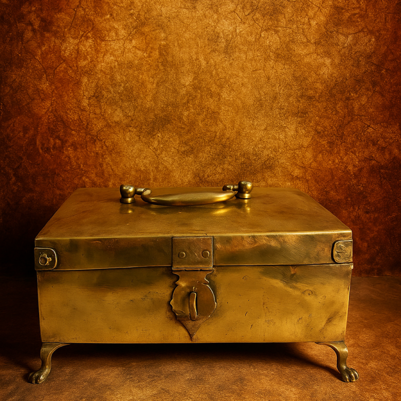 Vintage Brass Jewellery & Storage Box (Footed | Handcrafted)
