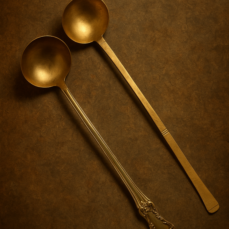 Antique Brass Ladles (Pair)
