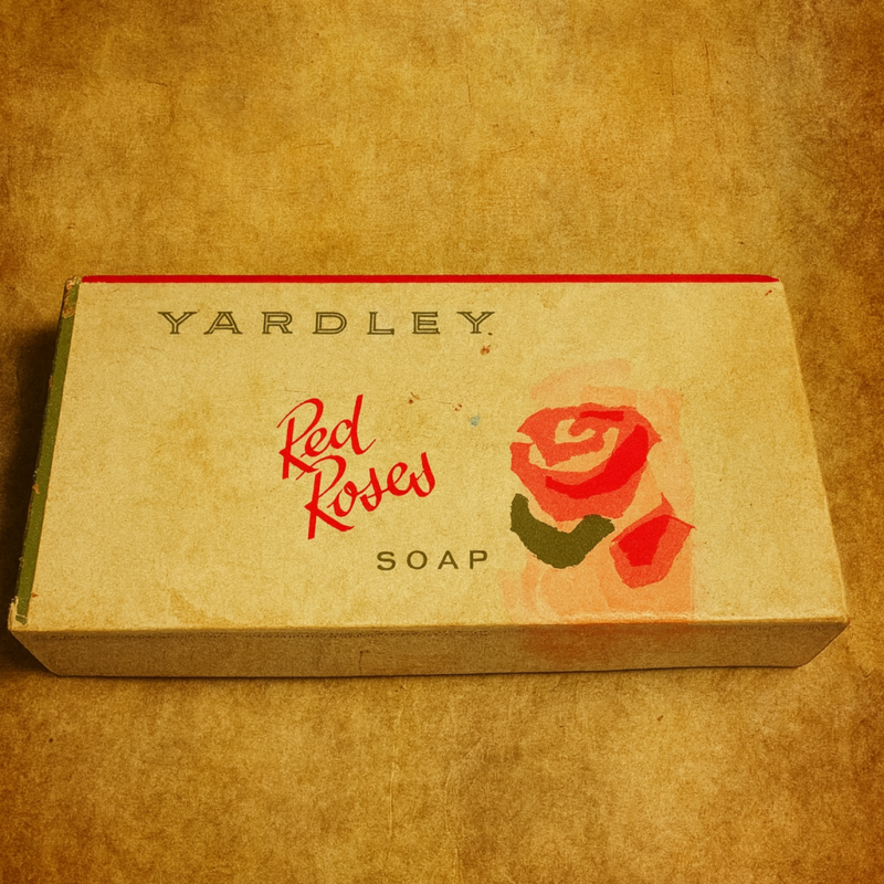 **Vintage Yardley “Red Roses” Soap Box (Very Rare) With Khajuraho-Style Erotic Mini Sculptures (Set Of 4)**
