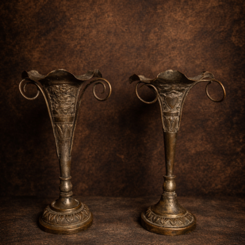 Antique brass 2 pcs flower pots