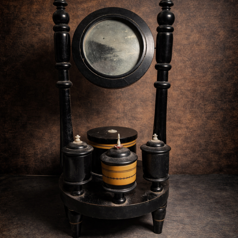 ✨ Antique Wooden Dressing Set With Ivory Knobs