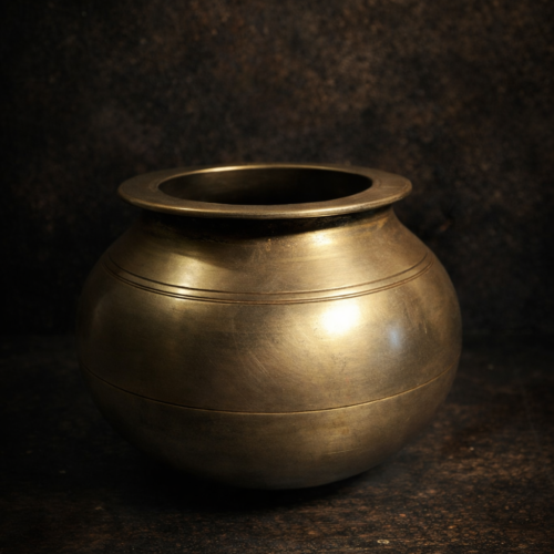 Vintage bronze haandi